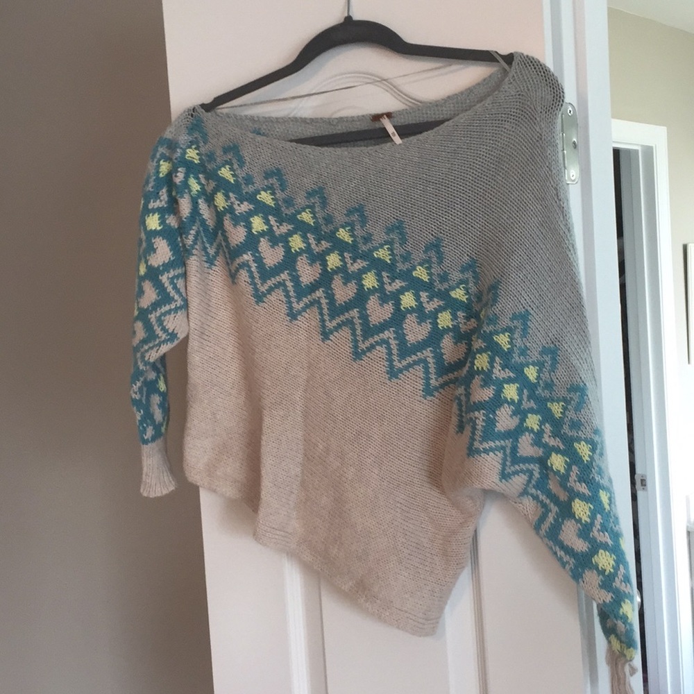 Free People Asymmetrical/off the shoulder sweater
